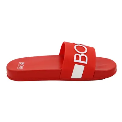 ( J29274 997-2) Hugo Boss Boy's Logo Sliders Red