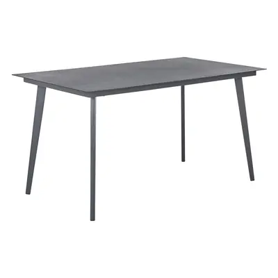 Garden Table Glass Grey MILETO