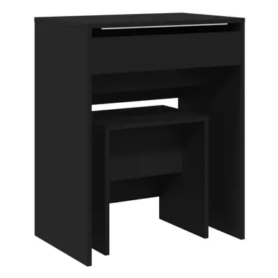 (black) vidaXL Dressing Table and Stool Bedroom Cosmetic Table Vanity Makeup Table