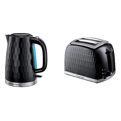 Russell Hobbs Honeycomb Kettle and Slice Toaster, Black