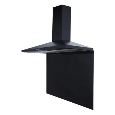 SIA SP90BL 90cm x 75cm Black Toughened Kitchen Glass Splashback