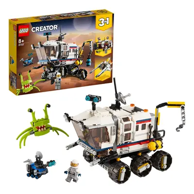 LEGO Creator 3in1 Space Rover Explorer, Base & Shuttle Flyer Building Set, Spaceship Constructio