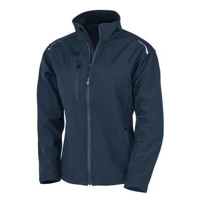 (XS, Navy Blue) Result Genuine Recycled Womens/Ladies Three Layer Soft Shell Jacket