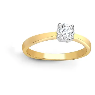 (K) Jewelco London Ladies Solid 18ct Gold Claw Set Round G SI1 0.25ct Diamond Solitaire Engageme