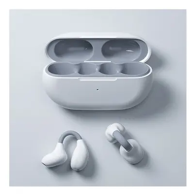 (Gray) Wireless Ear Clip Bone Conduction Headphones fones Bluetooth 5.3 Ear Clip on Ear Earring 