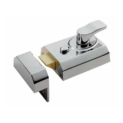 Deadlocking Rim Cylinder Nightlatch 60mm Polished Chrome Door Security Lock