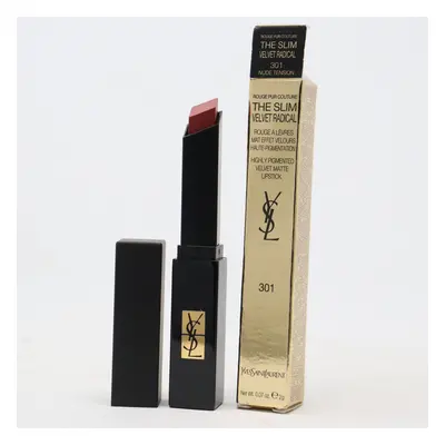 (301 Nude Tension) Yves Saint Laurent Rouge Pur Couture The Slim Velvet Radical 0.07oz New