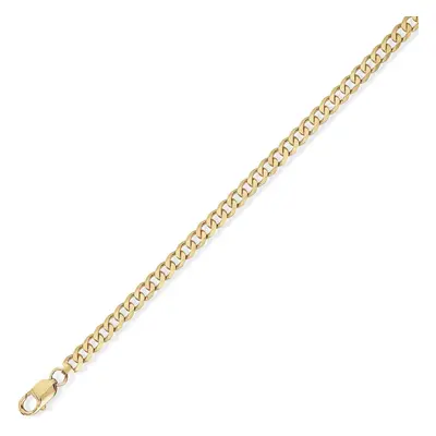 (8.25) Jewelco London 9ct Yellow Gold - Premium Quality Curb Pendant Chain Necklace - 3.1mm gaug