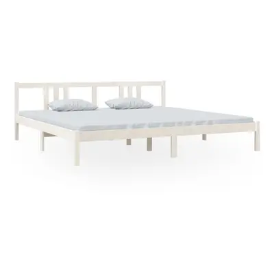 (white, x cm) vidaXL Solid Wood Bed Frame Wooden Platform Bed Multi Colours Multi Sizes