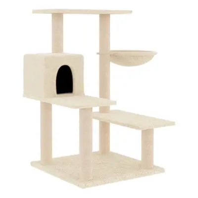 (cream) vidaXL Cat Tree Cat Tower with Sisal Scratching Posts Cat Activity Centre