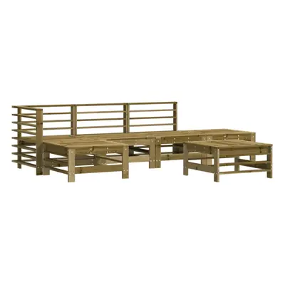 vidaXL Garden Lounge Set Outdoor Modular Sofa Piece Impregnated Wood Pine