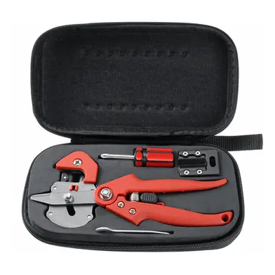 (Red) Garden Nursery Fruit Pruning Shears Grafting Scissor Tools Sets Tree Cutting Set