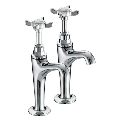 Bristan N HNK C High Neck Kitchen Pillar Taps, Chrome