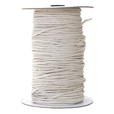 (3mm) 3/4/5/6mm Natural White Braided Wire Cotton Twisted Cord Rope DIY Craft Macrame String