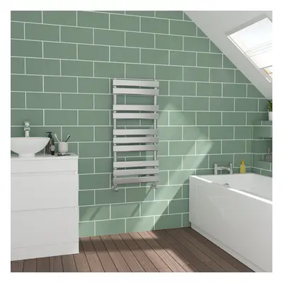 WarmeHaus Flat Panel Chrome Towel Radiator Bathroom Heated Towel Rail 1000x450mm