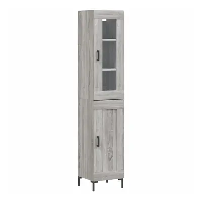 vidaXL Highboard Sideboard Cupboard Side Cabinet Grey Sonoma Engineered Wood