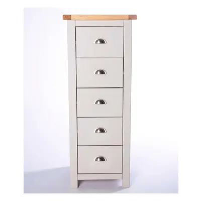 Chest of Drawers Drawer Narrow Light Grey Bedroom Furniture Storage