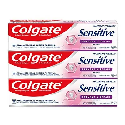 Colgate Sensitive Toothpaste, Prevent and Repair - Paste Formula (6 Ounce, Count)