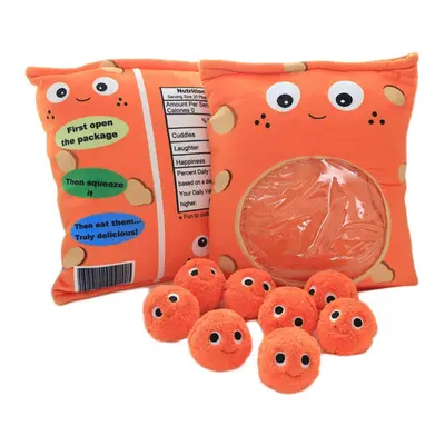 Orange Cheesy Stuffed Plush Soft Puffs Dolls Toy for Baby Gift