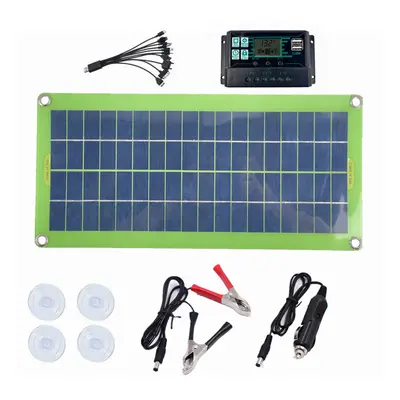 (90A Solar Controller) DC 200W 18V Solar Panel Kit Double USB Port Controller Power Bank Portabl