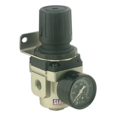 Workshop Air Supply Regulator - 88cfm Max Airflow - 1/4" BSP - Wall Bracket