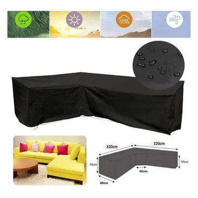 L Shape Sofa Cover Patio Garden Furniture Waterproof Anti UV Protector 320x320cm