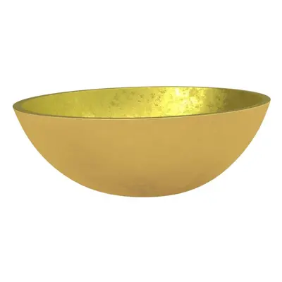 (Gold) vidaXL Basin Glass Bathroom Washroom Sink Bowl Plumbing Fixture Multi Colours