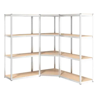 (silver, x x cm/ piece) vidaXL Shelves Rack Storage Shelf Workshop Shelf Industrial Shelving Uni