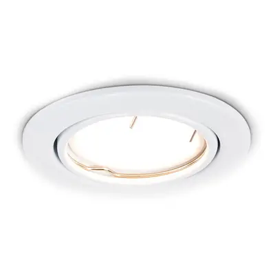 Pack of - Fire Rated Gloss White Tiltable GU10 Recessed Ceiling Downlights