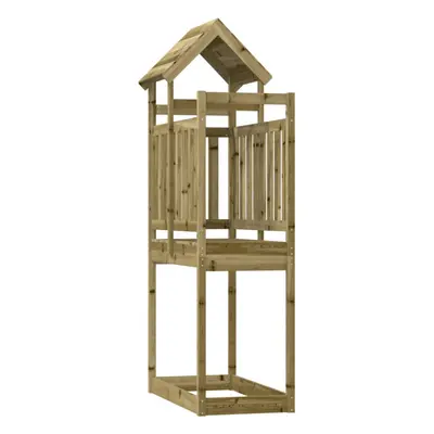 (solid impregnated pinewood) vidaXL Play Tower Kids Outdoor Climbing Frame Garden Play Tower Sol