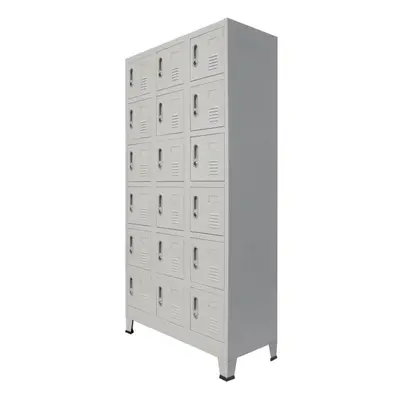 vidaXL Locker Cabinet with Compartments Metal 90x40x180cm Storage Organiser