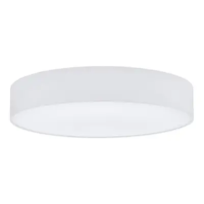 Flush Ceiling Light Colour White Circular Shade White Fabric Bulb E27 5x25W