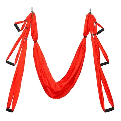 (Red) Air Yoga Fitness Swing Hammock 550+LBS Load Capacity