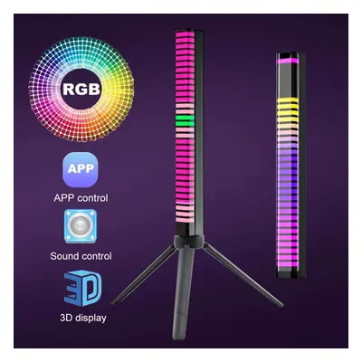 Sound Control 3D Display Pickup Rhythm Light RGB Music Ambient LED Night Light Bar APP Control C