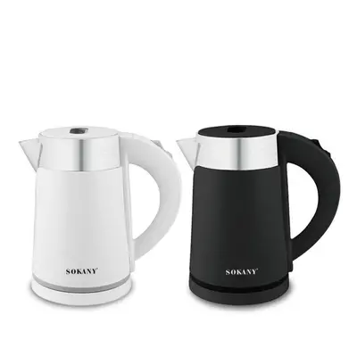 (Black) Electric Water Kettle 1200W 1L Fast Heating Stainless Steel Water Boiler