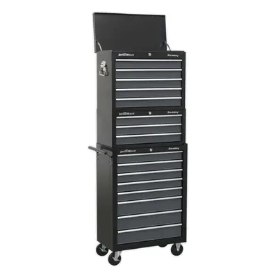 Stacking Drawer Topchest Mid Box & Rollcab Bundle - BB Slides - Black & Grey