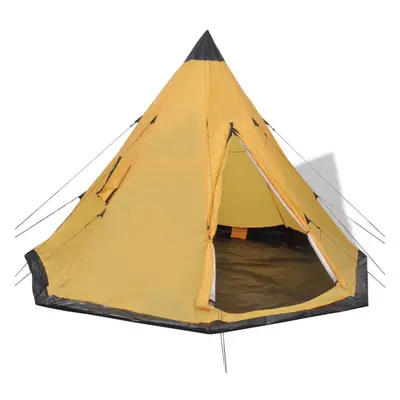 vidaXL Four-Person Yellow Tent