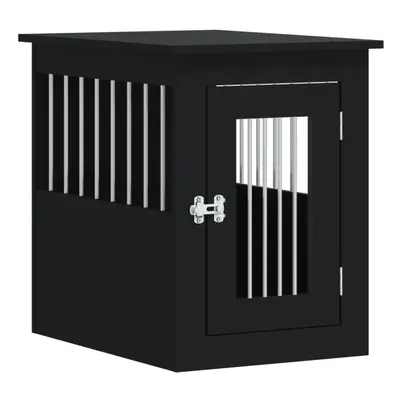 (black, x x cm) vidaXL Dog Crate Furniture Pet Doghouse Dog Kennel Dog Cage Engineered Wood