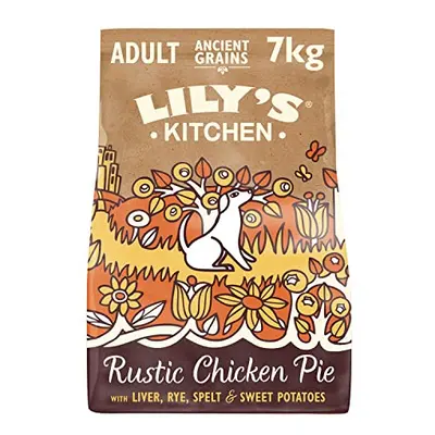 Lily's Kitchen Ancient Grains Chicken and Turkey Adult Natural Dry Dog Food 7kg, Brown