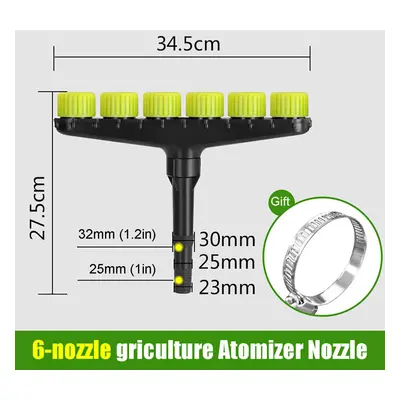 (B) 3/4/5/6 Nozzles Atomization Drip Water Sprayer Irrigation Sprinkler Kit for Agriculture Lawn