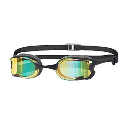 Unisex Raptor HCB Low Profile Swimming Goggles, Racing Goggles, Grey/Black/Mirror