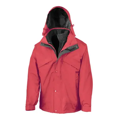 (S, Red/Black) Result Mens Zip And Clip Waterproof in Jacket