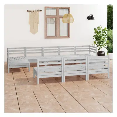 vidaXL Garden Lounge Set Outdoor Lounge Set Piece White Solid Wood Pine