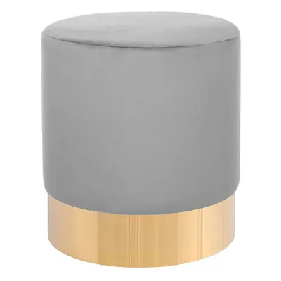 Pouffe SOPHIA Light Grey Velvet