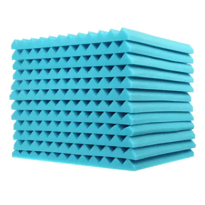 (Blue) Pcs Soundproofing Wedges Acoustic Panels Tiles Insulation Closed Cell Foams