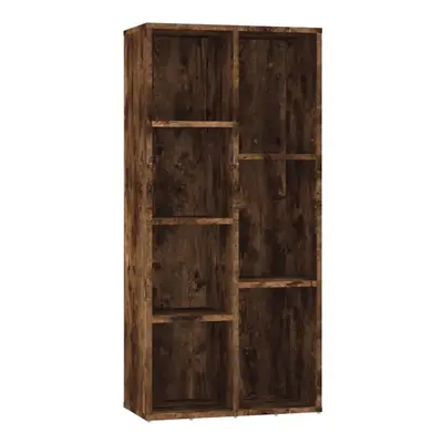 (smoked oak) vidaXL Book Cabinet Highboard Book Rack Display Storage Shelf Engineered wood