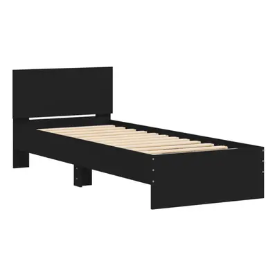 (black, x cm) vidaXL Bed Frame with Headboard Bedroom Bed Base Mattress Foundation Bedstead