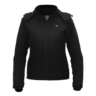 (Black, Women) 7.4V 5-Heating Zones Electronic Heated Waterproof Fever Jacket Intelligent Hooded