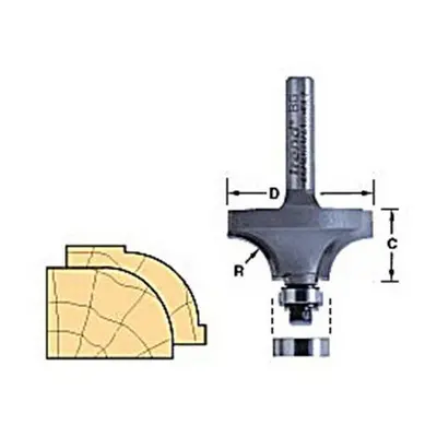 Trend 46/160X1/2TC 46/160 x 1/2 TCT Bearing Guided Ovolo & Round Over 16mm Radius