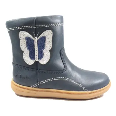 (5 (Children's)) Flash Midi Toddler Navy Combi Leather Girls Mid Calf Boots